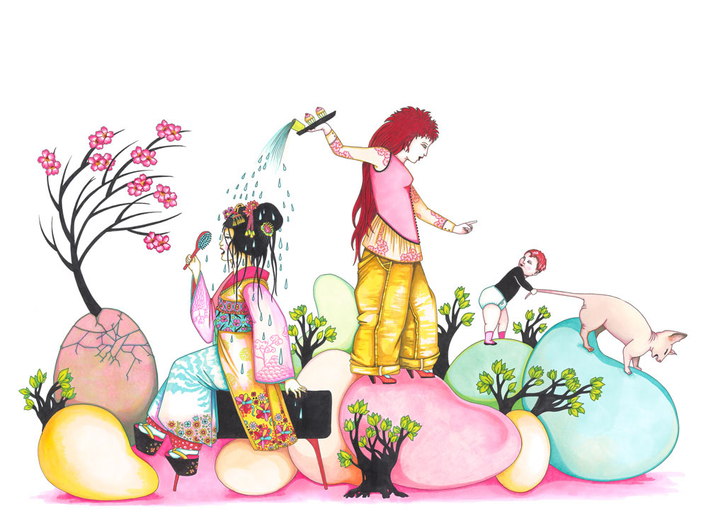 11_Pages 22-23 - Illustrations du livre Une amie pour la vie. Editions Thierry Magnier_2012